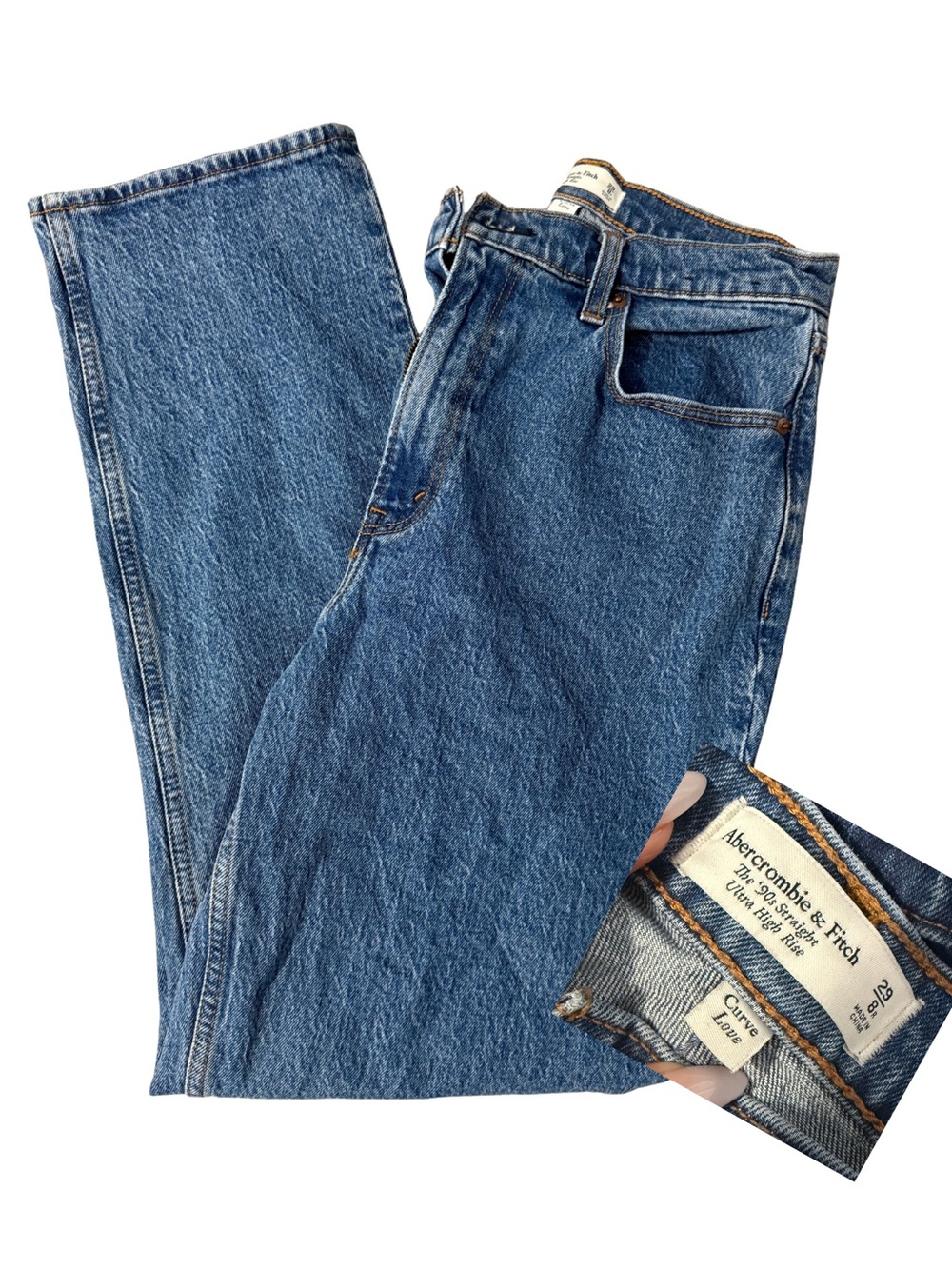 Abercrombie & Fitch 90's Straight Ultra High Rise Curve Love l Size 8/29R